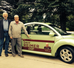 David Reimer showing Rod his classy campaign car for Election 2015.